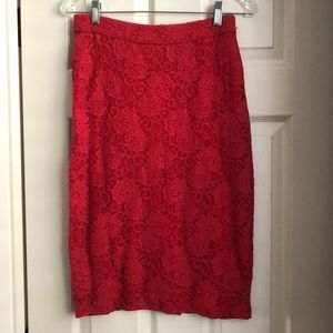 Lacy Floral Pencil skirt